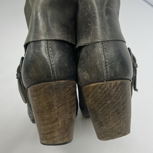 957-VIALIS Rambla Leather Fold Over Clog Bootie - Picture 8 of 10